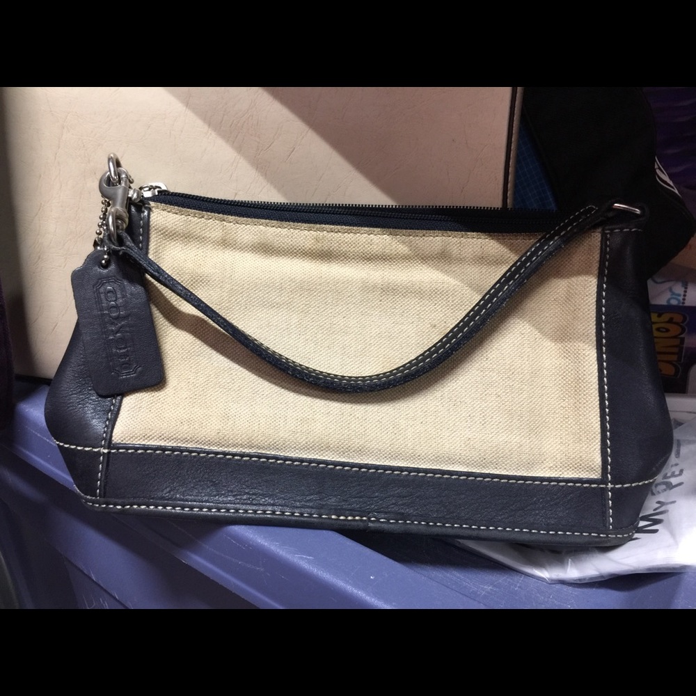 Coach canvas tote case.
